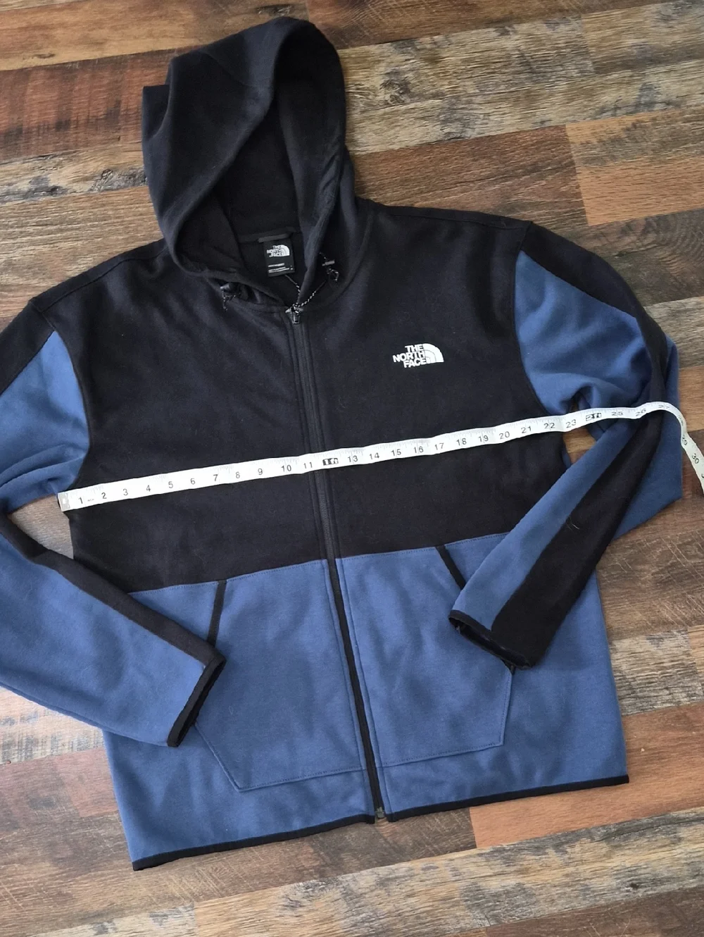 The North Face Two-Tone Black & Blue Full Zip Hoodie L